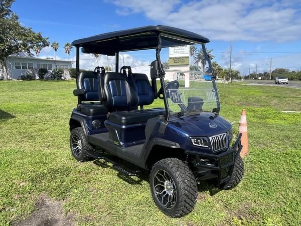2025 Evolution D5 - Maverick 4 Blue Golf Cart - Luxury 4 - Seater Street Legal Lithium Electric Cart