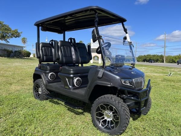 2025 Evolution D5 - Maverick 4 Plus Black - Luxury 4 - Seater Street Legal Lithium Electric Golf Cart