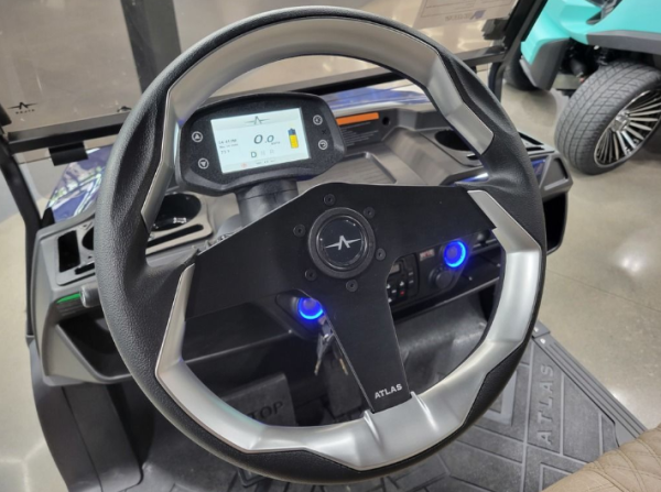 2024 Atlas 4 Passenger Electric Golf Cart - 210AH Lithium - Navy Blue