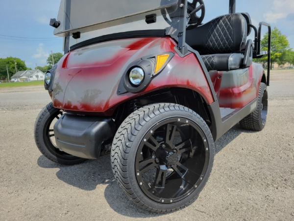 2018 Yamaha Drive2 Used Gas Golf Cart - Red Tip Edition
