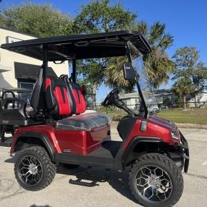 agc-1b1cd73d-883d-47c1-bf01-37234850e77f 2025 Evolution D5 - Maverick 2+2 Golf Cart Red - Luxury 4 - Seater Street Legal Lithium Electric Cart