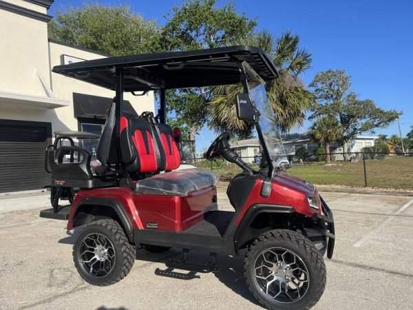 2025 Evolution D5 - Maverick 2+2 Golf Cart Red - Luxury 4 - Seater Street Legal Lithium Electric Cart