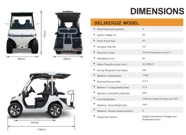 2022 Evolution D3 Golf Carts - Premium Lithium Street Legal Evolution