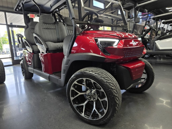 2025 Atlas 6 Passenger Electric Golf Cart - 210AH Lithium - Candy Red