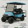 2024 Evolution D5 Ranger 2+2 Sky Blue 4 Seater Used Electric Golf Cart