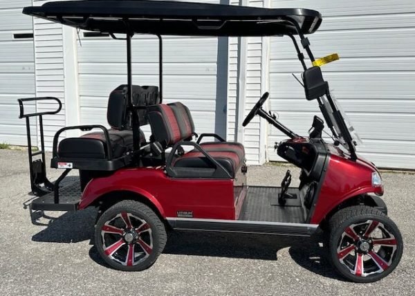 2024 Evolution Classic 4 Plus Red 4 Seater Electric Golf Cart - New