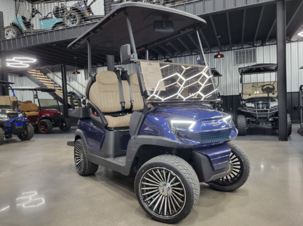 2024 Atlas 4 Passenger Electric Golf Cart - 210AH Lithium - Navy Blue