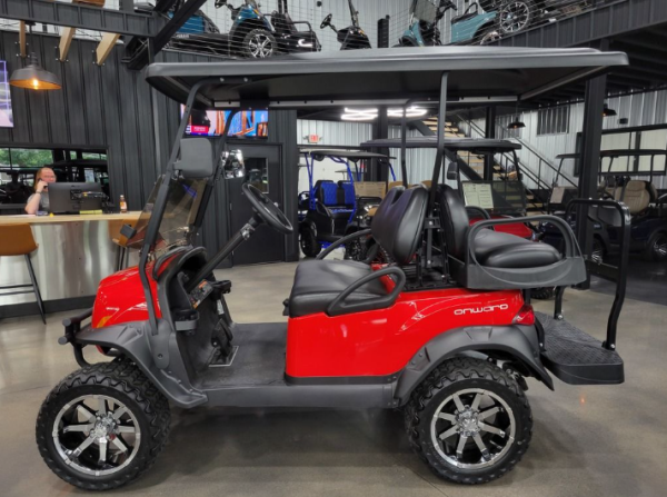 2025 Club Car Onward Lifted 4 Passenger Gas - Kohler Engine - Rally Red