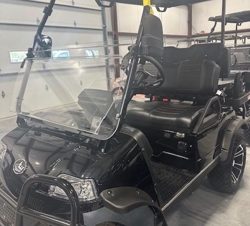 2024 Evolution Forester 4 Plus Black Lifted 4 Seater Electric Golf Cart - New