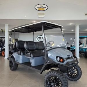 2025 E - Z - GO Express 6 Gas Lifted Slate 6 - Passenger Lifted Golf Cart Charleston SC (Side View)