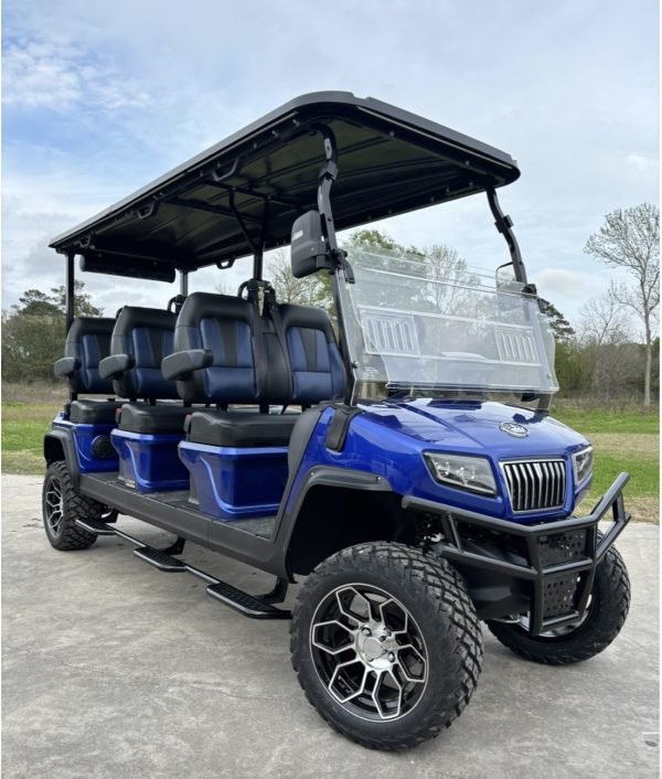 2024 Evolution D5 Maverick 6 Gray Forward Facing 6 Passenger Electric Golf Cart - Extended Range