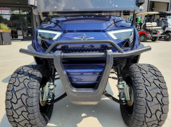 agc-4d98f805-ba20-4141-b30f-61ca9092a7fc 2024 Atlas 4 Passenger Lifted Electric Golf Cart - 210AH Lithium - Blue