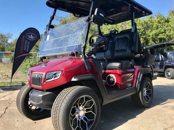 Street Legal 2025 Evolution D5 - Ranger 2+2 Plus Red Golf Cart