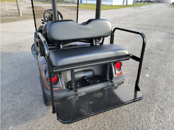 2018 Yamaha Drive2 EFI Quietech Used Gas Golf Cart - Metallic Burgundy