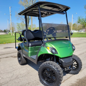 2018 Yamaha Drive2 EFI Quietech Used Gas Golf Cart - Green Fade Lifted