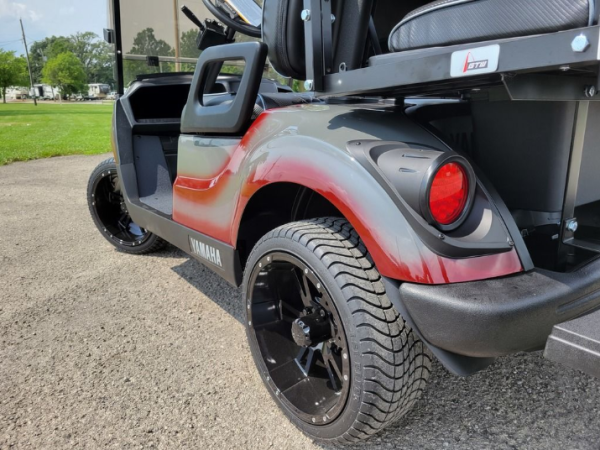 2018 Yamaha Drive2 Used Gas Golf Cart - Red Tip Edition