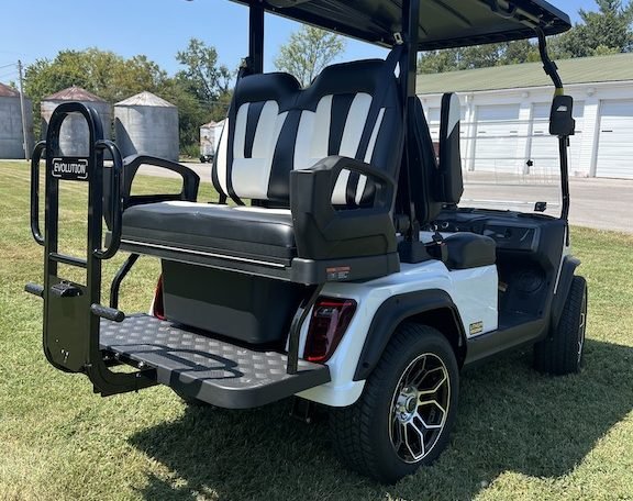 2024 Evolution D5 Ranger 2+2 White 4 Seater Electric Golf Cart - New