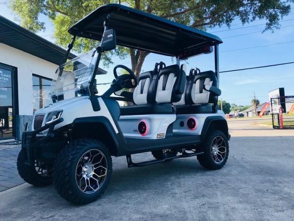 2025 Evolution D5 - Maverick 4 Plus White - Luxury 4 - Seater Street Legal Lithium Golf Cart