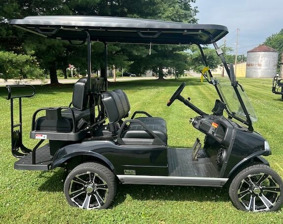 2024 Evolution Classic 4 Plus Black 4 Seater Electric Golf Cart - New