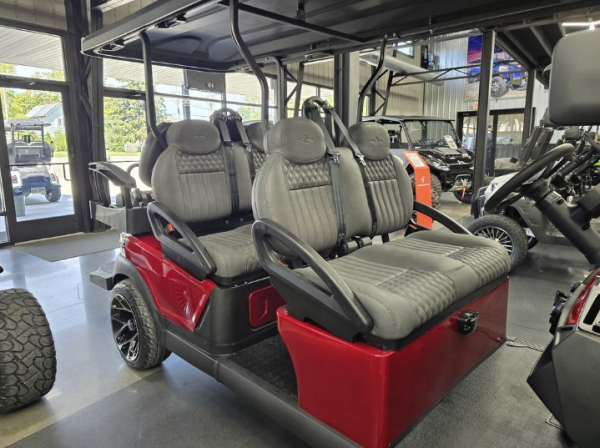 2025 Atlas 6 Passenger Electric Golf Cart - 210AH Lithium - Candy Red