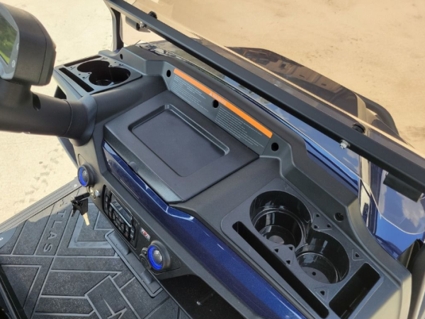agc-7e500f36-0ddf-44a1-b73e-f87b3492e88d 2024 Atlas 4 Passenger Lifted Electric Golf Cart - 210AH Lithium - Blue