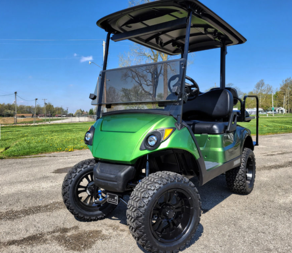 2018 Yamaha Drive2 EFI Quietech Used Gas Golf Cart - Green Fade Lifted
