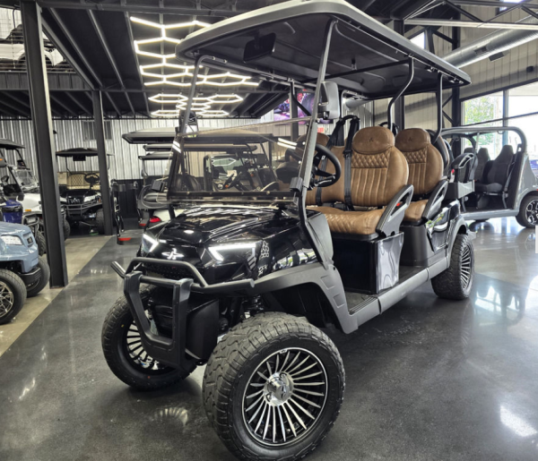 agc-ae10a86a-4994-4b40-a4cc-7c769a0337d8 2024 Atlas 6 Passenger Lifted Electric Golf Cart - 210AH Lithium - Black