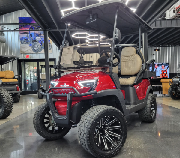 2024 Atlas 4 Passenger Lifted Electric Golf Cart - 210AH Lithium - Candy Red
