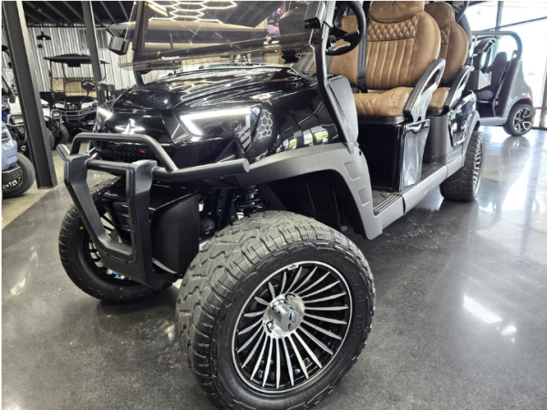 agc-b042b15d-e67c-4484-90a2-980f5375488a 2024 Atlas 6 Passenger Lifted Electric Golf Cart - 210AH Lithium - Black