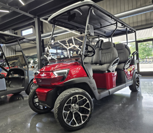 2025 Atlas 6 Passenger Electric Golf Cart - 210AH Lithium - Candy Red