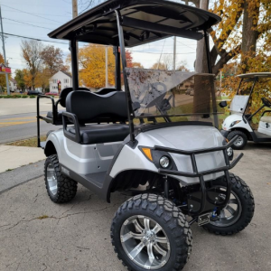 2017 Yamaha Drive2 Lifted Used Gas Golf Cart - Silver