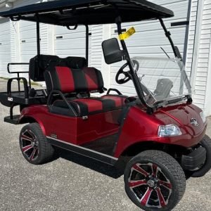 2024 Evolution Classic 4 Plus Red 4 Seater Electric Golf Cart - New