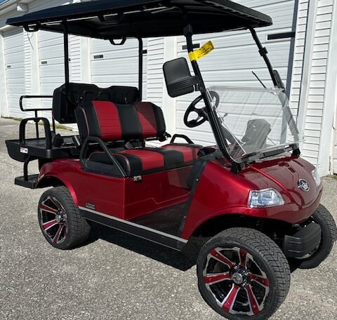 2024 Evolution Classic 4 Plus Red 4 Seater Electric Golf Cart - New