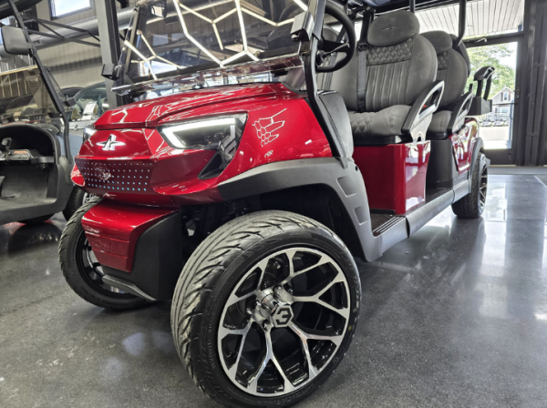 2025 Atlas 6 Passenger Electric Golf Cart - 210AH Lithium - Candy Red