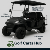 2024 Kandi Cowboy 4 Passenger Lifted Electric Golf Cart - Matte Black - Touchscreen - Fully Serviced
