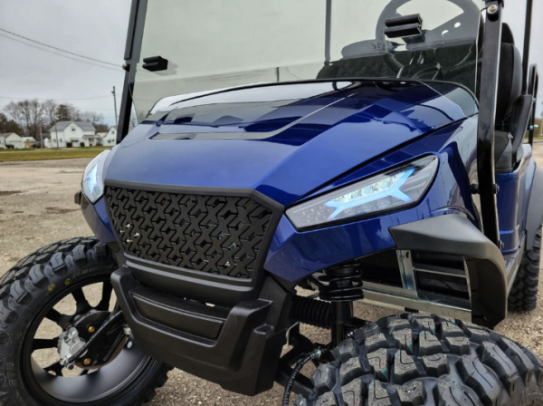 2023 Madjax X Series Storm 4L - Metallic Blue Edition - Lithium Ion Lifted Golf Cart