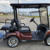 2018 Yamaha Drive2 EFI Quietech Used Gas Golf Cart - Metallic Burgundy
