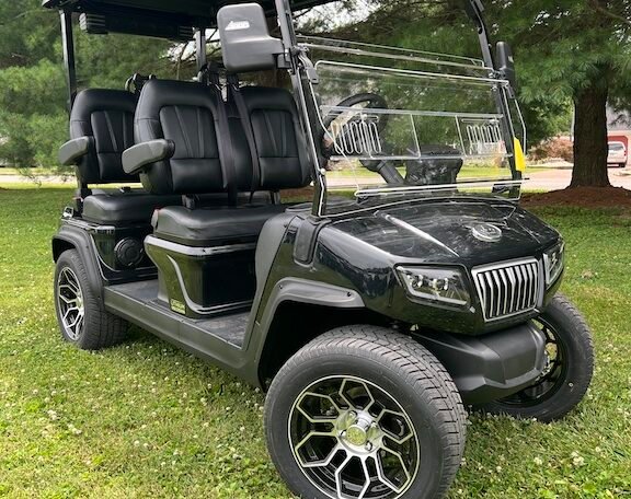 2022 Evolution Ranger Black 4 Seater Electric Golf Cart - Brand New