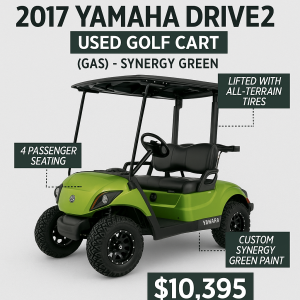 2017 Yamaha Drive2 - Used Golf Cart In Synergy Green (Gas)