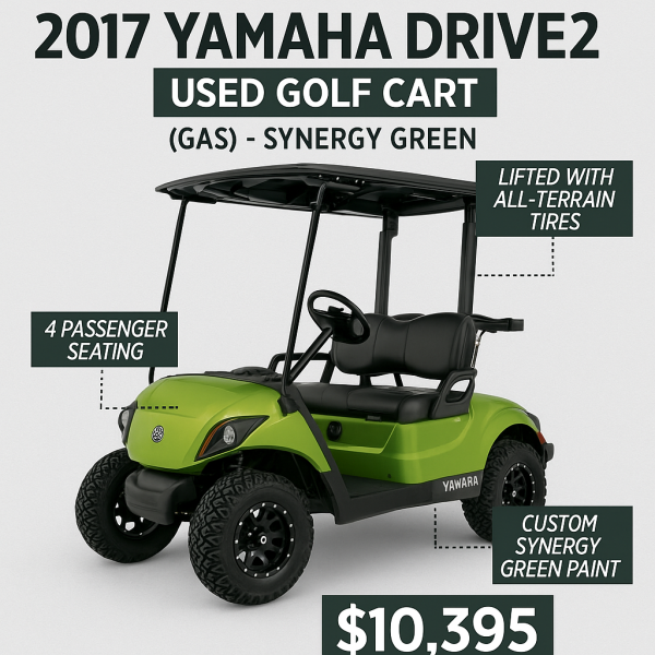 2017 Yamaha Drive2 - Used Golf Cart In Synergy Green (Gas)