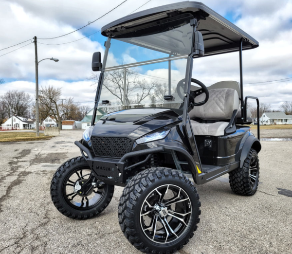 2023 Madjax X Series Storm 4L - Black Edition - Lithium Ion Lifted Golf Cart - Blowout Sale