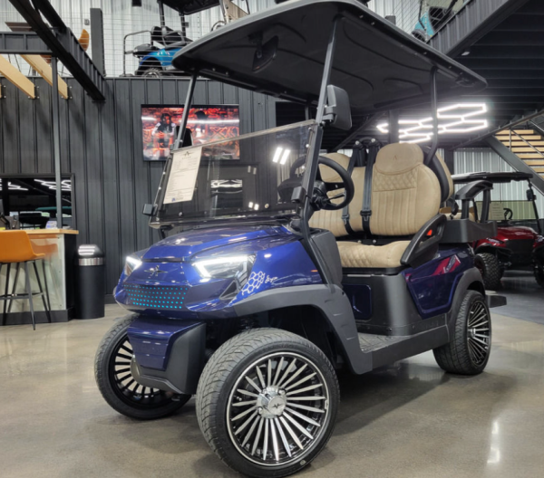 2024 Atlas 4 Passenger Electric Golf Cart - 210AH Lithium - Navy Blue