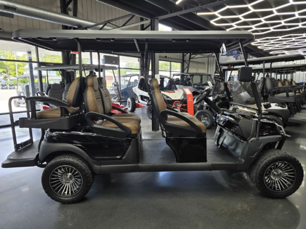 agc-e7e1a586-5bc0-41fe-b71f-33233e46a62b 2024 Atlas 6 Passenger Lifted Electric Golf Cart - 210AH Lithium - Black