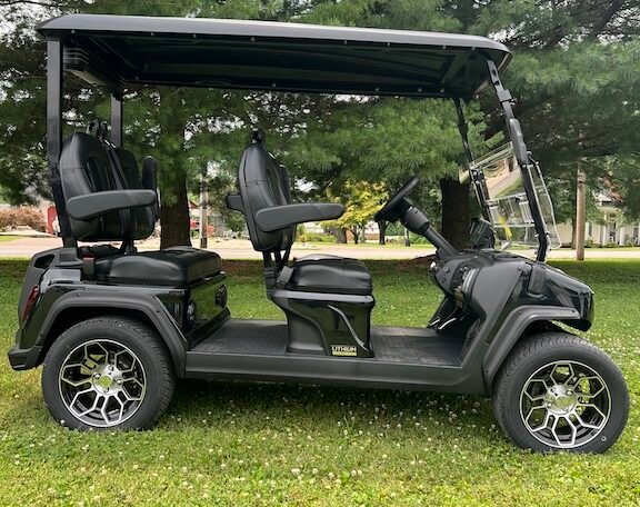 2022 Evolution Ranger Black 4 Seater Electric Golf Cart - Brand New