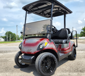 2018 Yamaha Drive2 Used Gas Golf Cart - Red Tip Edition