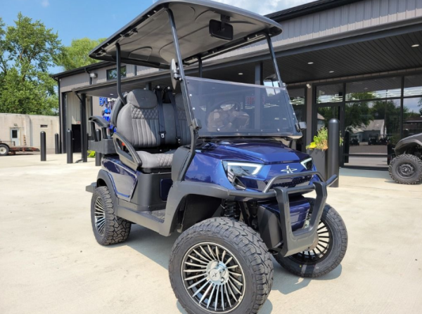 agc-f590ef23-e63f-4d7c-8e96-b0744c4ee911 2024 Atlas 4 Passenger Lifted Electric Golf Cart - 210AH Lithium - Blue
