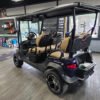 2027 Club Car Onward 4 Forward lifted lithium golf cart in Blue Onyx with four forward-facing seats